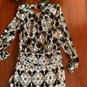 Cache Black & White Dress